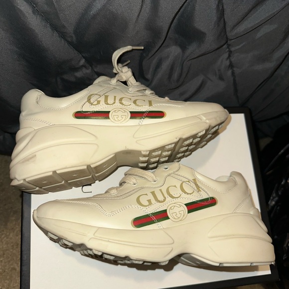 Gucci Other - Children's Rhyton Gucci logo leather sneaker